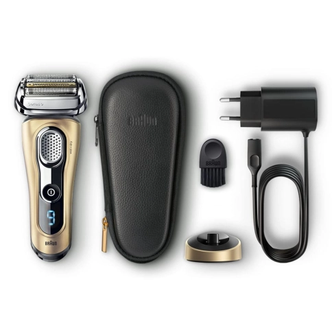 Электробритва Braun Series 9 9299s Gold с зарядной станцией и кожаным футляром 2