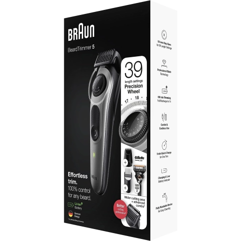 Триммер Braun BT5365 Black 3 насадки + Бритва Gillette, серебристо-черный 13