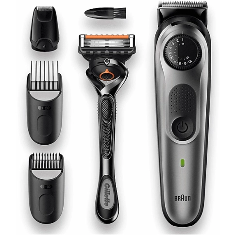 Триммер Braun BT5365 Black 3 насадки + Бритва Gillette, серебристо-черный 2