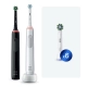 Набор электрических зубных щеток Oral-B Pro 3 Black and White (2 шт) + Насадки для эффективной чистки Oral-B CrossAction (6 шт)
