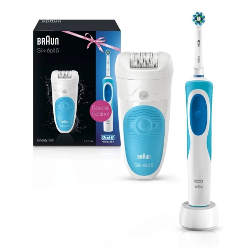 Эпилятор Braun Silk-epil 5 5-511 + Электрическая зубная щетка Oral-B Vitality CrossAction D12.513 0 Эпилятор Braun Silk-epil 5 5-511 + Электрическая зубная щетка Oral-B Vitality CrossAction D12.513 0