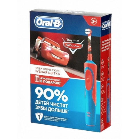Детская электрическая зубная щетка Oral-B Vitality D12.513K Cars Kids + чехол 10