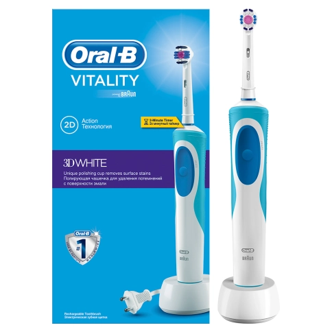Электрическая зубная щетка Oral-B Vitality 3D White D12.513W 3