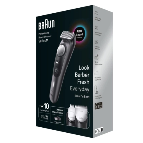 Триммер для бороды Braun BT9421 + Бритва Gillette 10