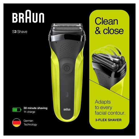 Набор: Электробритва Braun Series 3 300s Green + Эпилятор Braun Silk-epil 3 3-031 1