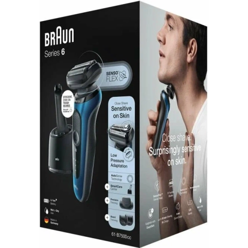 Электробритва Braun Series 6 61-B7500cc Blue 11