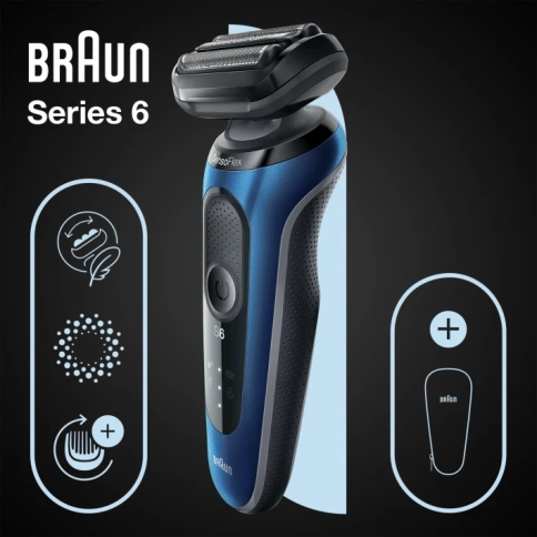 Электрическая бритва Braun S6 61-B1000s Black/Blue 1