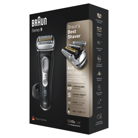Электробритва Braun Series 9 9340s с зарядной станцией и тканевым футляром 10