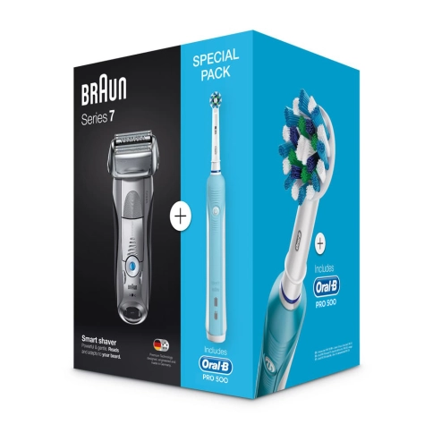 Электробритва Braun Series 7 7893s + Электрическая зубная щетка Oral-B PRO 500 CrossAction D16.513.U 5