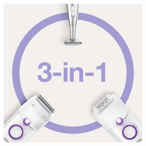 Эпилятор Braun Silk-epil 5 Series 5-825P White Purple 4