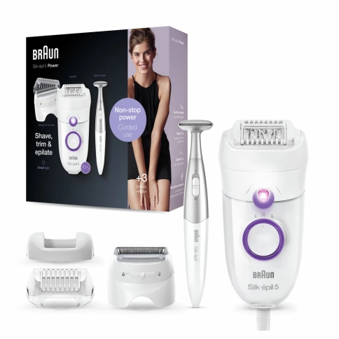 Эпилятор Braun Silk-epil 5 Series 5-825P White Purple 5