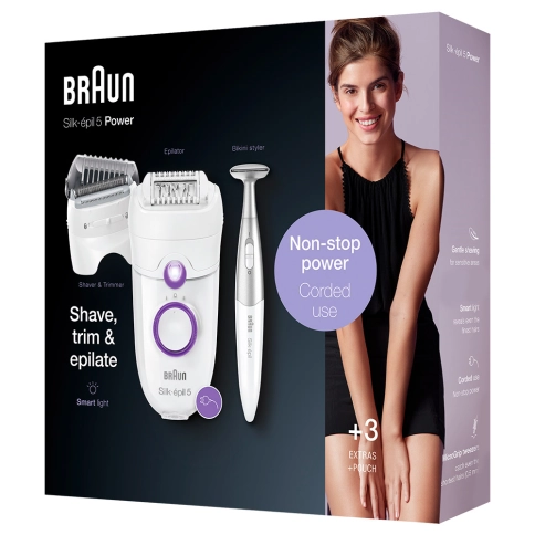Эпилятор Braun Silk-epil 5 Series 5-825P White Purple 9