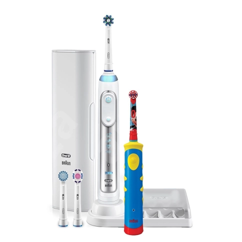 Набор электрических зубных щеток Oral-B Family Pack (Genius 8200 White + Kids D10.513K) 1