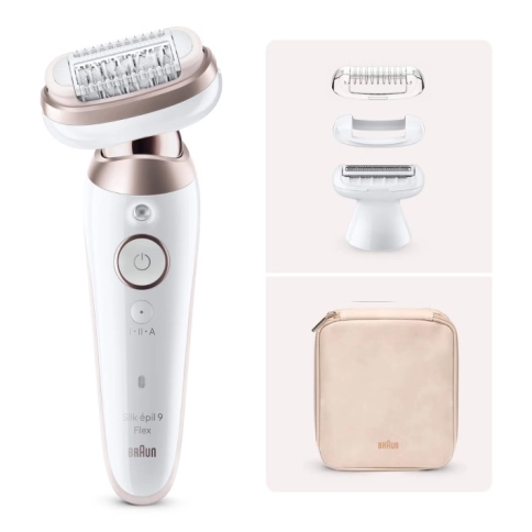 Эпилятор Braun Silk-epil 9 Flex SES 9006 3D SensoSmart белый/золотой 0