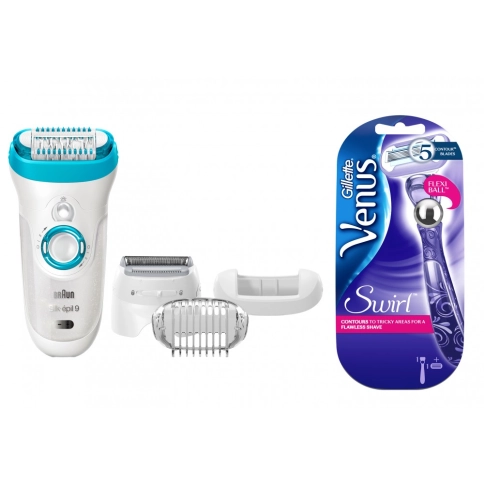 Эпилятор Braun Silk-epil 9 - 9641 + бритва Gillette Venus 0