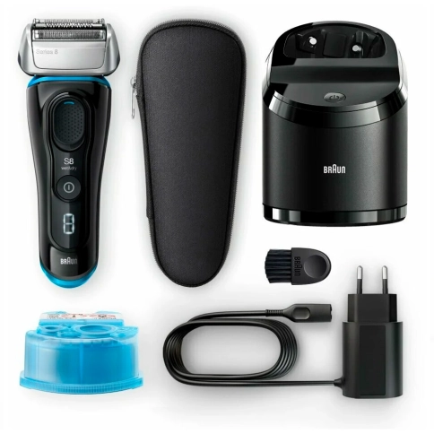 Электробритва Braun Series 8 8365cc со станцией Clean&Charge и тканевым футляром 1