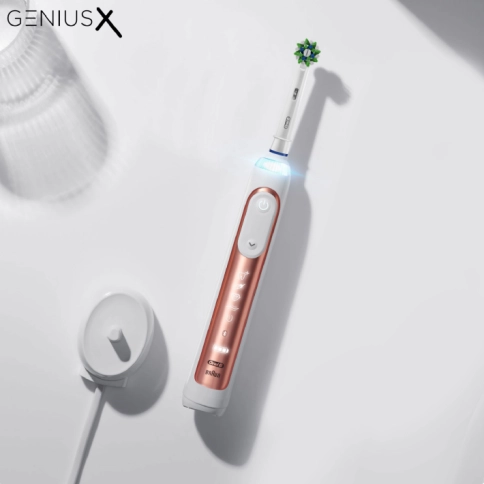 Электрическая зубная щетка Oral-B Genius X 20000 Rose Gold 1 Электрическая зубная щетка Oral-B Genius X 20000 Rose Gold 1