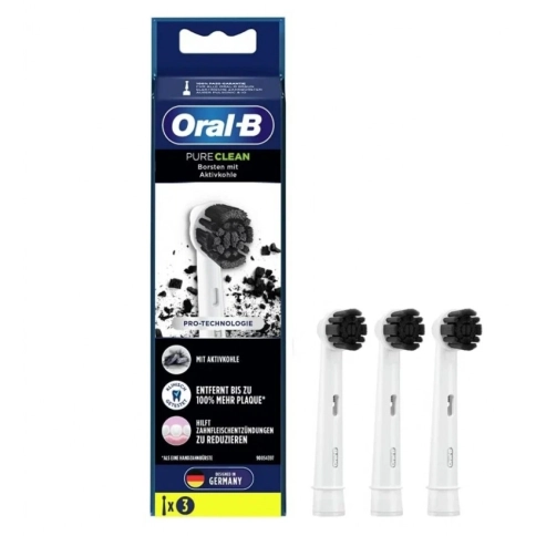 Насадка для электрической зубной щетки ORAL-B Pure Clean (3 шт) с древесным углем 0