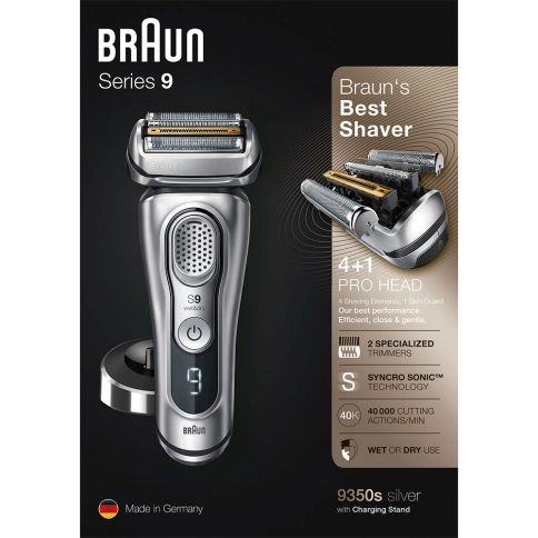 Электробритва Braun Series 9 9350s с зарядной станцией и тканевым футляром 8