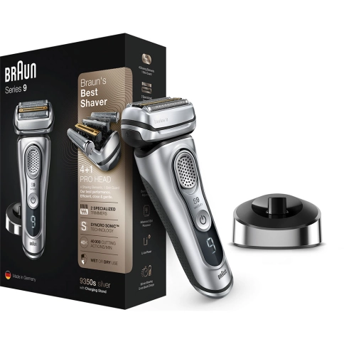 Электробритва Braun Series 9 9350s с зарядной станцией и тканевым футляром 7