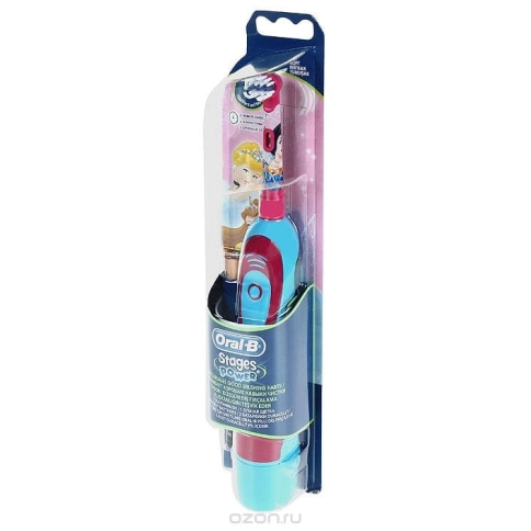 Детская зубная щетка на батарейках Oral-B Stages Power Princess Kids B4.510K 2