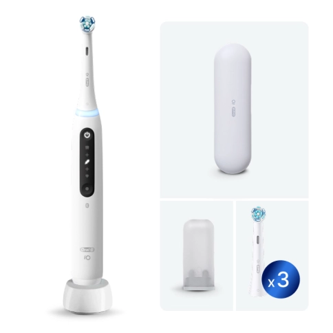 Электрическая зубная щетка Oral-B iO 5 White Alabaste + Насадка iO Ultimate Clean (3 шт) 0 Электрическая зубная щетка Oral-B iO 5 White Alabaste + Насадка iO Ultimate Clean (3 шт) 0