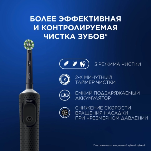 Электрическая зубная щётка Oral-B Vitality Pro Черная с бритвой мужской Gillette Fusion 5 Proglide, 1 шт 8