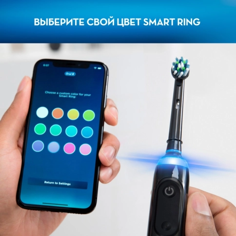 Электрическая зубная щетка Oral-B Genius X 20000N Black D706.515.6X 9