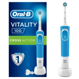 Электрическая зубная щетка Oral-B Vitality голубая CrossAction