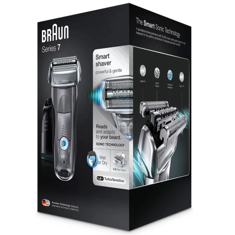Электробритва Braun Series 7 7865cc со станцией Clean&Charge и тканевым футляром (уценка) 7