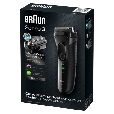 Электробритва Braun Series 3 ProSkin 3020s Black с триммером для точного бритья 8