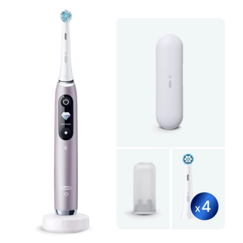 Электрическая зубная щетка Oral-B iO 9 Rose Quartz +Насадки Oral-B iO Ultimate Clean (4 шт) 0