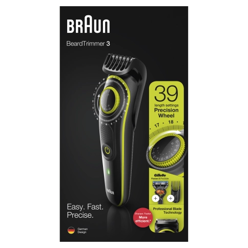 Триммер для бороды Braun BT3241 + Бритва Gillette 8