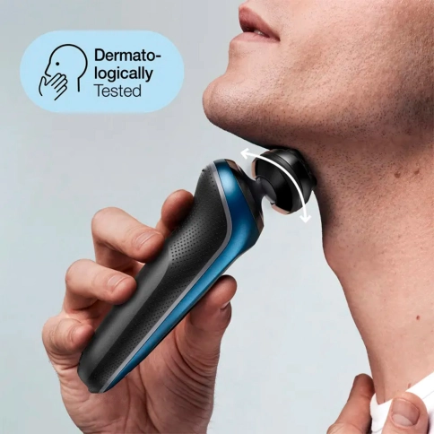 Электробритва Braun Series 6 60-B7200сс VS Blue со станцией SmartCare и футляром 6