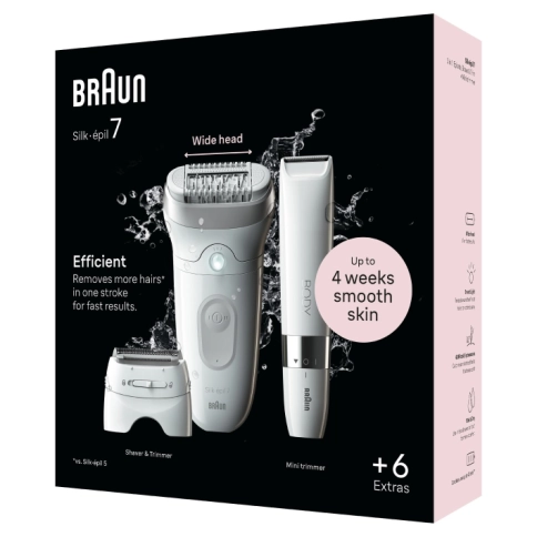 Эпилятор Braun S7 SE 7-041 Silver с бритвенной насадкой 8