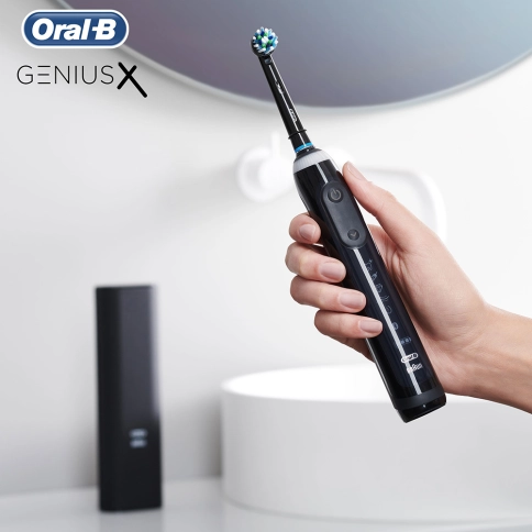 Электрическая зубная щетка Oral-B Genius X 20000N Luxe Edition Серый Антрацит 15