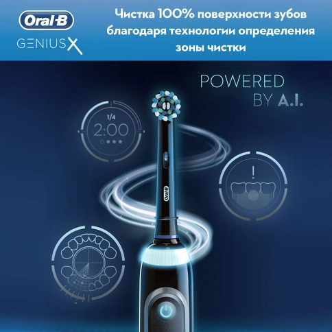 Электрическая зубная щетка Oral-B Genius X 20000N Luxe Edition Серый Антрацит 8