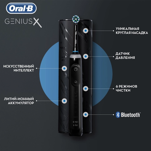 Электрическая зубная щетка Oral-B Genius X 20000N Special Edition Черная 1