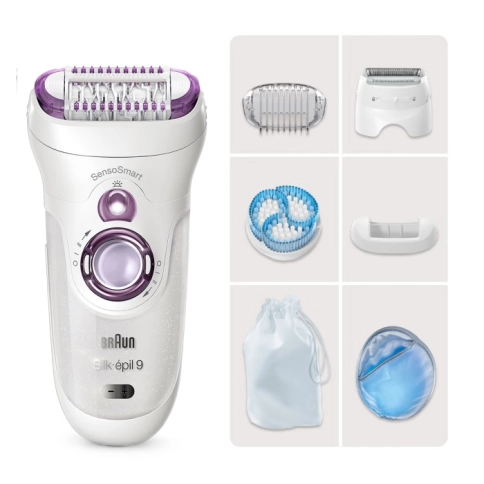 Эпилятор Braun S9 SES 9-735 Purple 3в1 с охлаждающей рукавичкой 0