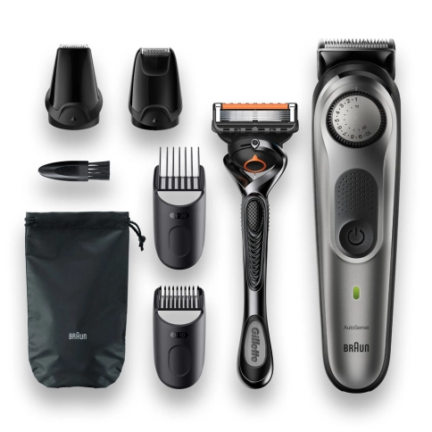 Триммер для бороды Braun BT7340 + Бритва Gillette 0