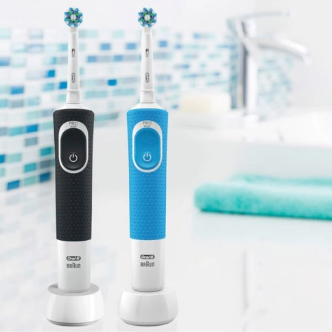 Набор электрических зубных щеток Oral-B Vitality CrossAction Black&Blue D100.413.1 (2 шт) 4