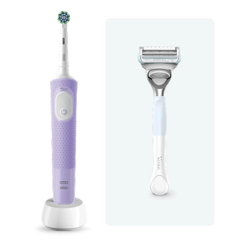 Электрическая зубная щётка Oral-B Vitality Pro + Женская бритва для ухода в зоне бикини Gillette Venus Satin Care 0