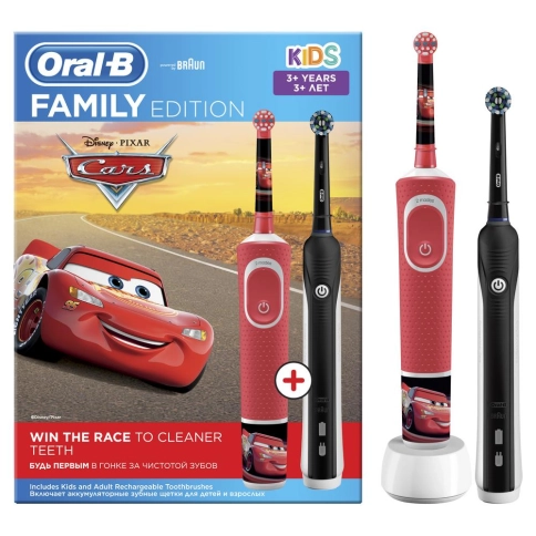 Набор электрических зубных щеток Oral-B Family Pack (Pro 1 и Kids «Тачки») 1