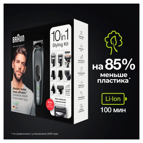 Триммер универсальный Braun MGK7321, 10-в-1 + Бритва Gillette 12