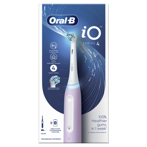 Электрическая зубная щетка Oral-B iO 4 Lavender с насадкой Ultimate Clean (2 шт) 15
