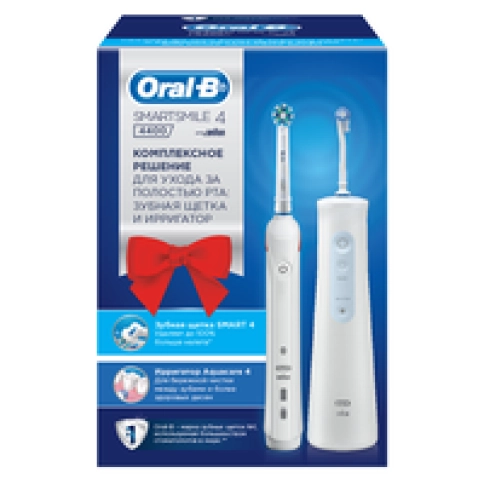 Набор Oral-B SmartSmile 4 - 4400: Электрическая зубная щетка Oral-B Smart 4 + Ирригатор Aquacare 4 (уценка) 12
