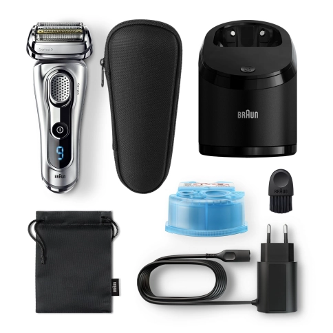 Электробритва Braun Series 9 9292cc со станцией Clean&Charge и тканевым футляром 1