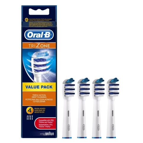 Насадка для зубных щеток Oral-B TriZone EB 30-4 (4 шт) белая 8