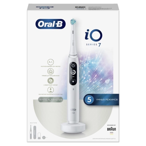 Электрическая зубная щетка Oral-B iO 7 White Alabaster 18