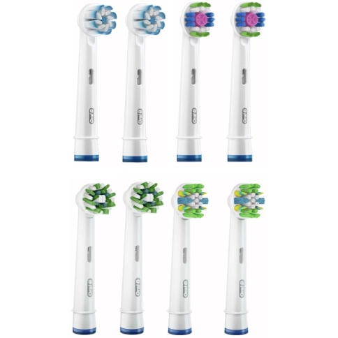 Набор насадок Oral-B: Cross Action, 3D White, Sensitive Clean, FlossAction 1